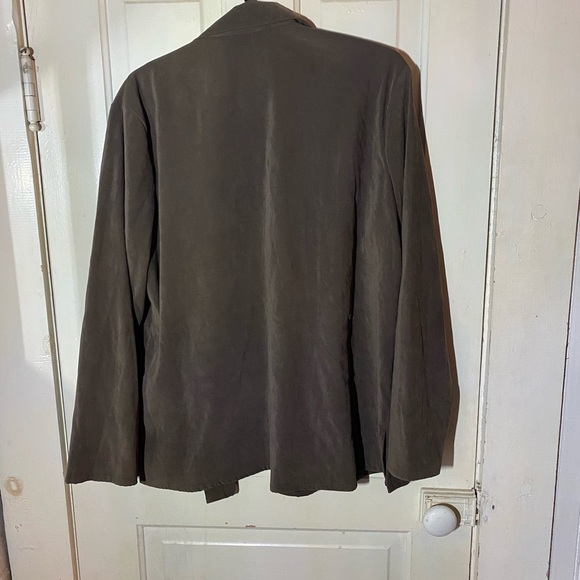 Faux Suede button up blouse - Picture 4 of 6